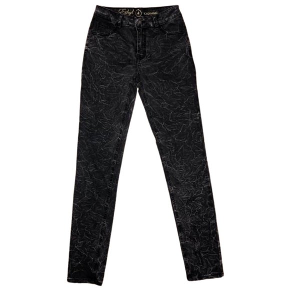 Ethyl Clothing Wrinkle Acid Wash Skinny Jeans - Picture 1 of 9